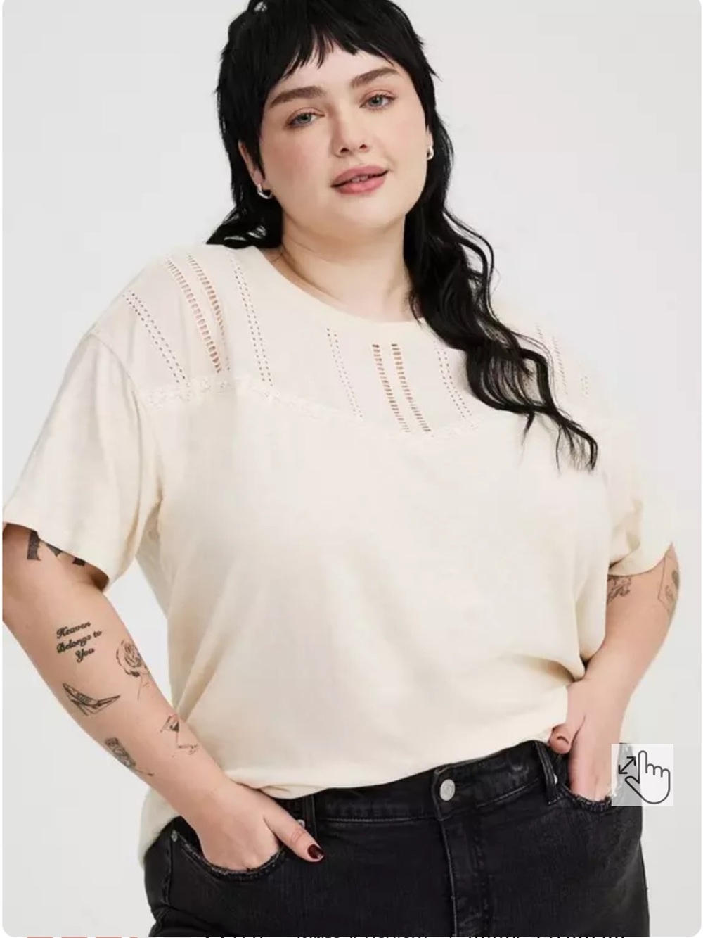 Torrid Heritage Slub Woven Yoke Crew Tee